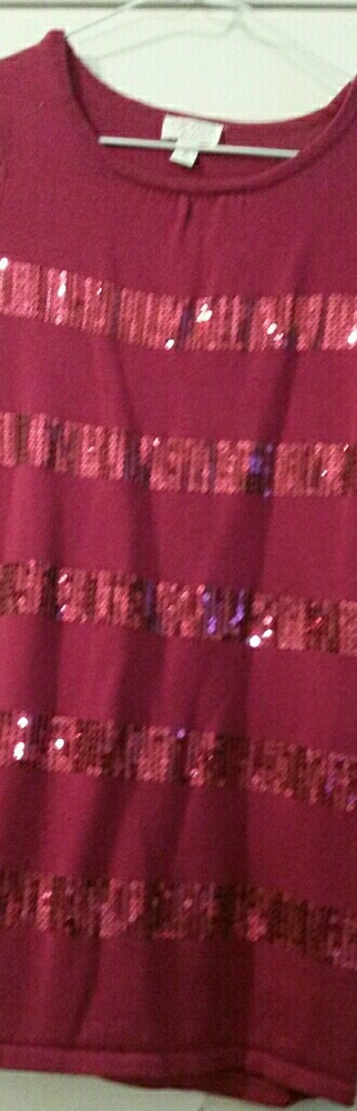 Maroon Sequence Stripped Dress Never Worn